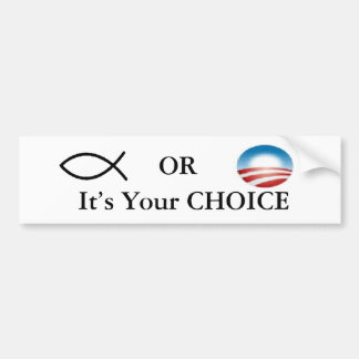 Christlich oder Obama Autoaufkleber