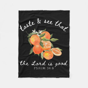 Christlich Orange Frucht Blume Bibel Verse Gardene Fleecedecke