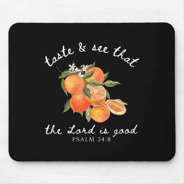 Christlich Orange Frucht Blume Bibel Verse Gardene Mousepad (Vorne)