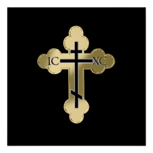 Christlich orthodox Kreuz Poster