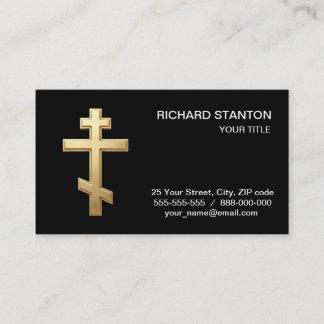 Christlich orthodox Kreuz Visitenkarte