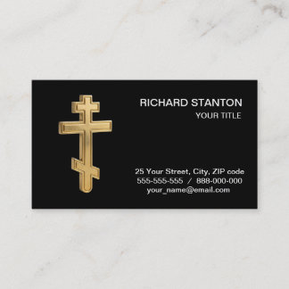 Christlich orthodox Kreuz Visitenkarte