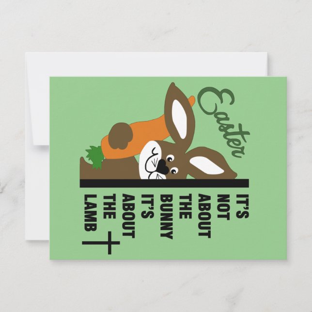 Christlich Osterhase Mitteilungskarte (Vorderseite)