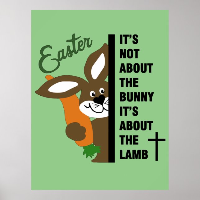 Christlich Osterhase Poster (Vorne)