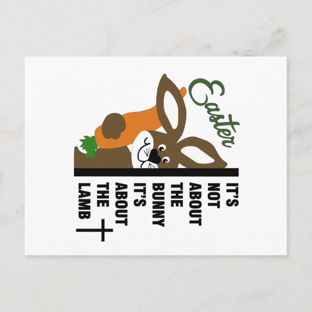 Christlich Osterhase Postkarte (Vorderseite)