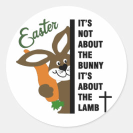 Christlich Osterhase Runder Aufkleber