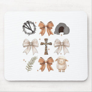 Christlich Ostern ist er riskiert Cross Faith Coqu Mousepad