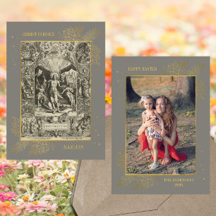 Christlich Ostern Jesus Auferstehung Familie Foto Feiertagskarte