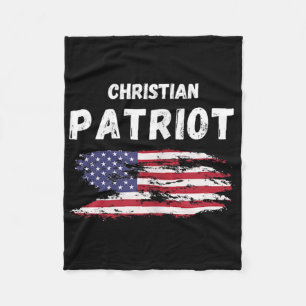 Christlich Patriotische Amerikanische Flagge Glaub Fleecedecke