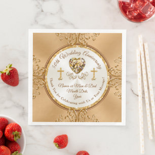 Christlich Personalisiert, 50. Jubiläum Napkins Serviette