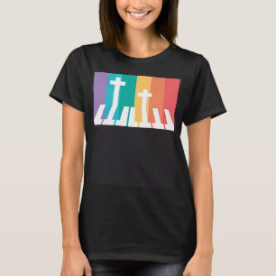 Christlich Pianist Piano Player Religiöse Musikeri T-Shirt