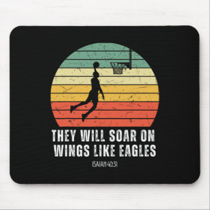 Christlich Retro Bysketbyll Verse Men Boys Kids Ra Mousepad