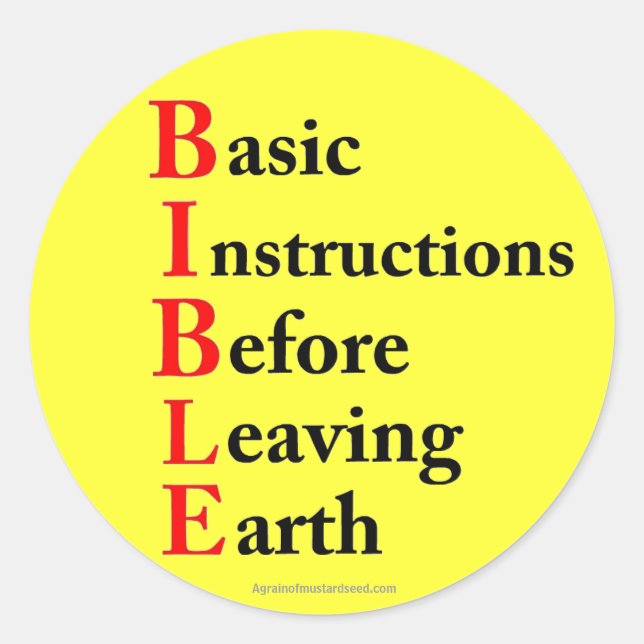 Christlich Runder Aufkleber (Vorderseite)