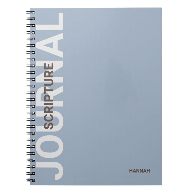 Christlich Scripting Personalisiert Blue Journal Notizblock (Vorderseite)
