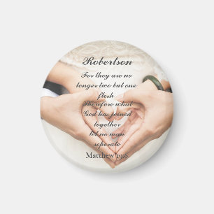 Christlich Scripture Wedding Foto Magnet