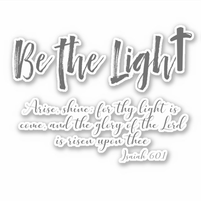 Christlich Sei das Licht mit KJV-Schrift Aufkleber (Vorderseite)