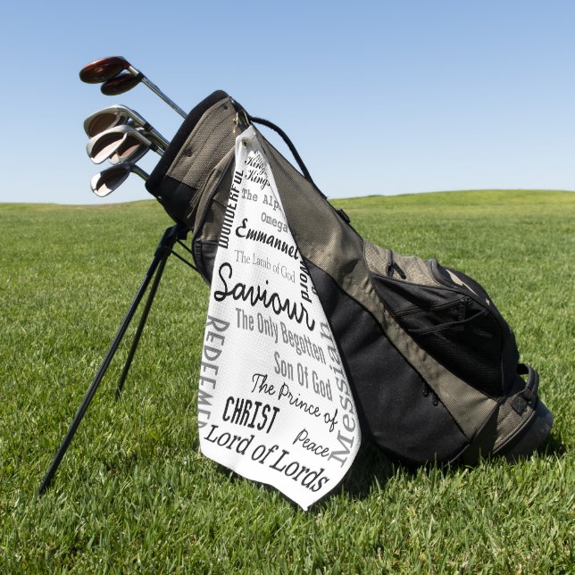 Christlich siebzehn Namen Jesu Golfhandtuch (Gras)