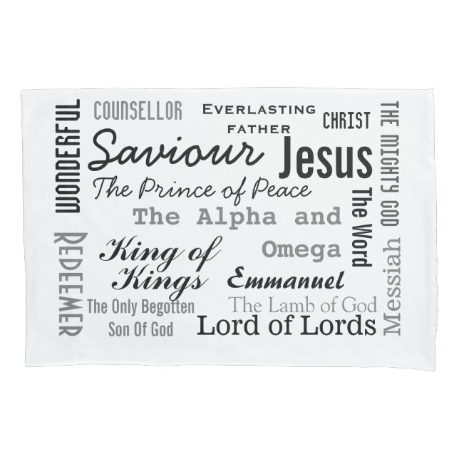 Christlich siebzehn Namen Jesu Kissenbezug (Vorderseite)