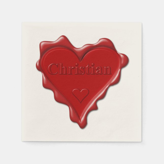 Christlich. Siegel mit Christlichem Namen Serviette (Vorderseite)