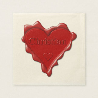 Christlich. Siegel mit Christlichem Namen Serviette