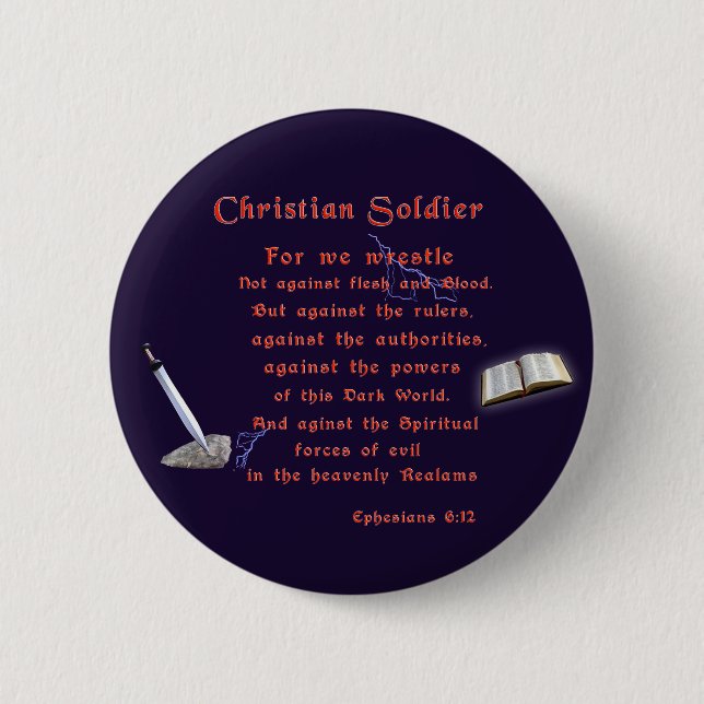 Christlich Soldaten Button (Vorderseite)