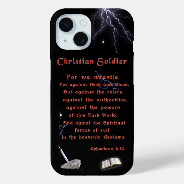 Christlich Soldaten Case-Mate iPhone Hülle (Rückseite)