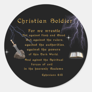 Christlich Soldaten Runder Aufkleber