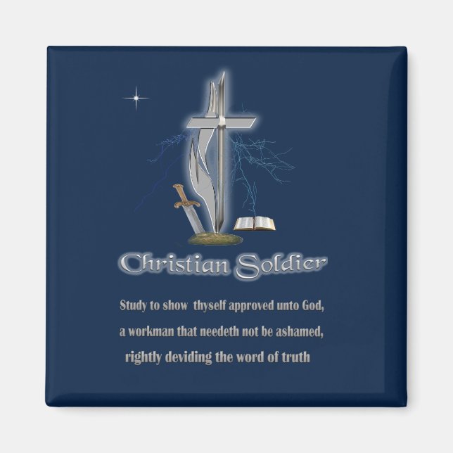 Christlich Soldier Magnet (Vorne)