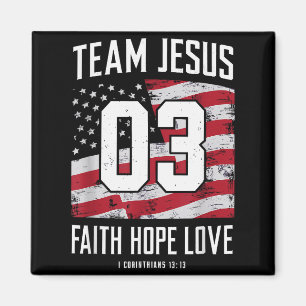 Christlich - Team Jesus 03 Glaube Hoffnung Liebe Magnet