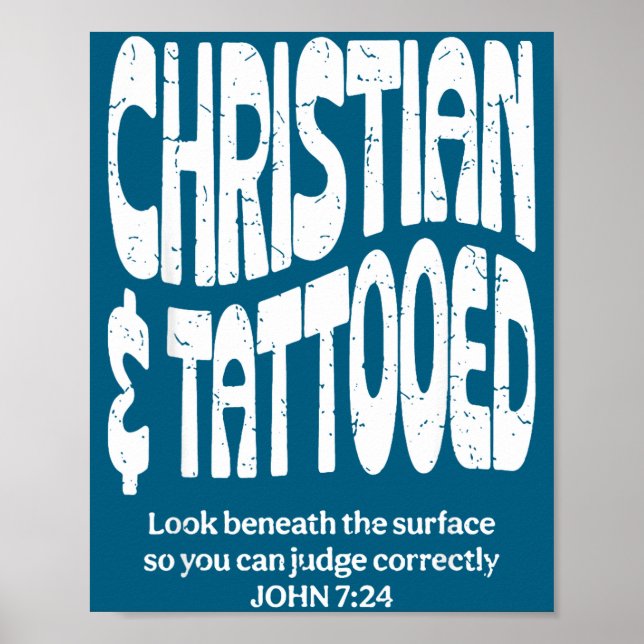 Christlich und tätowiert poster (Vorne)