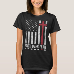 Christlich Uns USA-Flagge Amerikanisch Christ Glau T-Shirt