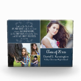 Christlich Verse Abschluss Foto Collage Blue