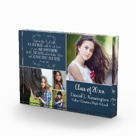 Christlich Verse Abschluss Foto Collage Blue