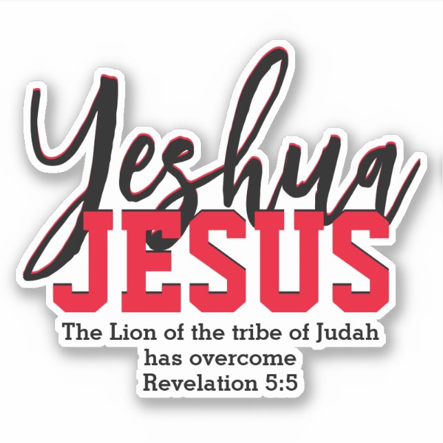 Christlich YESHUA JESUS Aufkleber (Vorderseite)