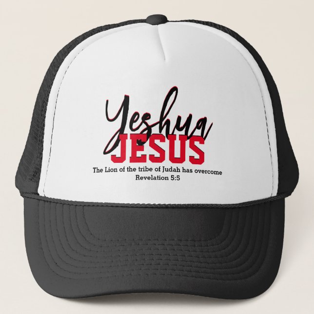 Christlich YESHUA JESUS Truckerkappe (Vorderseite)