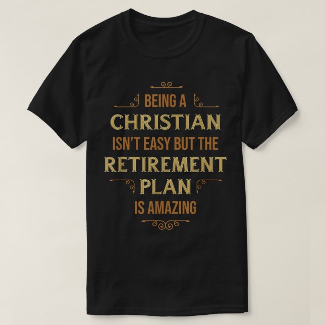 Christlich zu sein ist nicht leicht religiös T-Shirt (Design vorne)