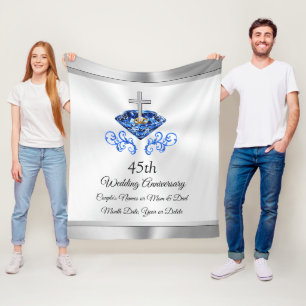 Christliche 45-jährige Geschenkideen für Hochzei Fleecedecke