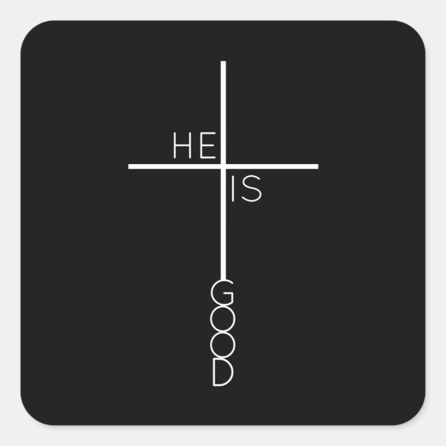 Christliche Abstrakte Cross Bible Verse Quadratischer Aufkleber (Vorderseite)