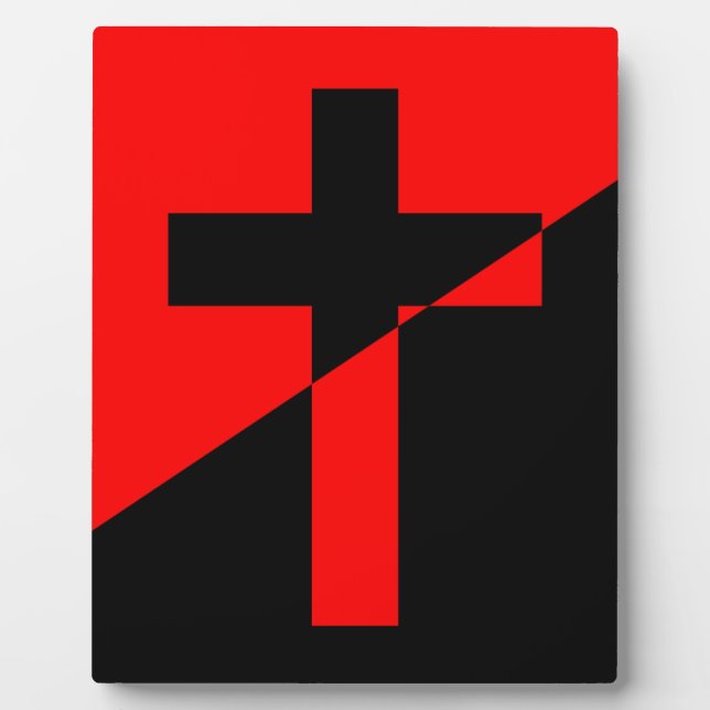 Christliche Anarchistenflagge Fotoplatte (Vorderseite)