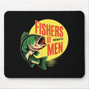 Christliche Angler Fischer von Menschen Matthäus 4 Mousepad