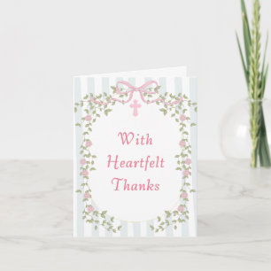 Christliche Aquarell-Garten-Baby-Shower Dankeskarte