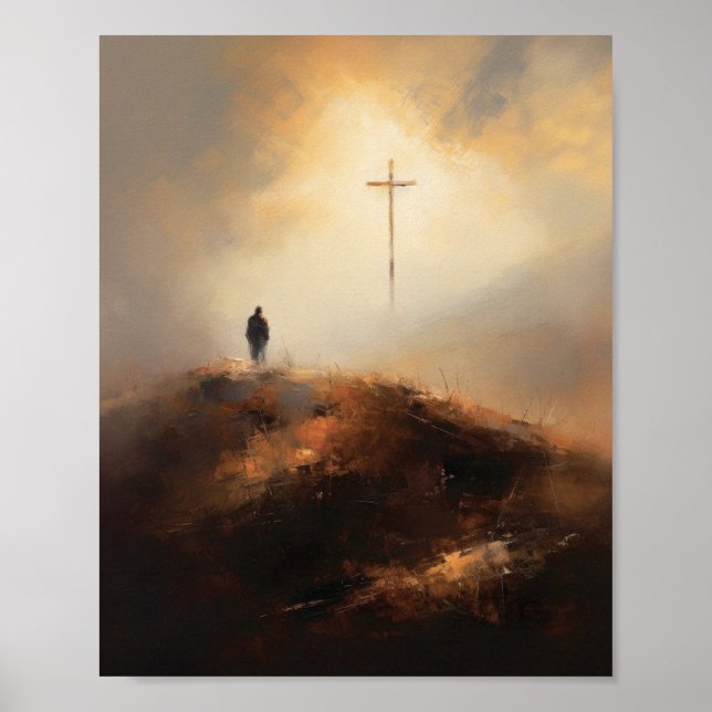 Christliche Aquarellmauer ist der Herr mein Schaf Poster (Vorne)