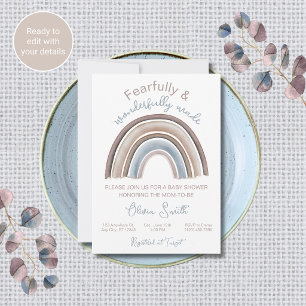Christliche Babyparty-Einladung Regenbogen-Thema Einladung