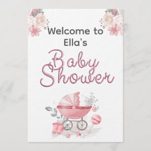 Christliche Babyparty für Mädchen Personalisierter Einladung