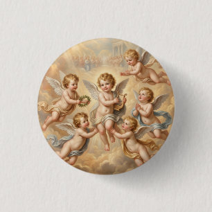 Christliche Babys im Himmel Button