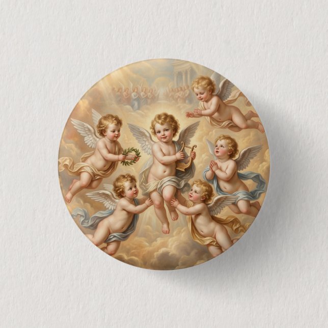 Christliche Babys im Himmel Button (Vorderseite)