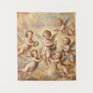 Christliche Babys im Himmel Wandteppich