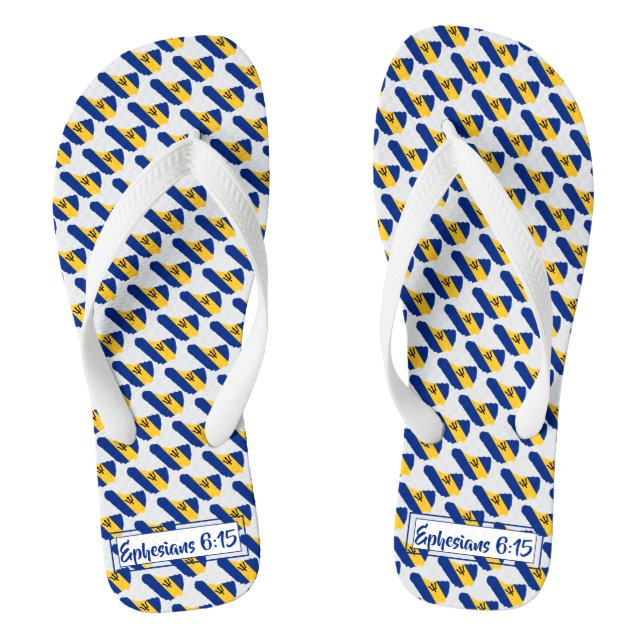 Christliche BARBADOS-Scripte Flip Flops (Fußbett)