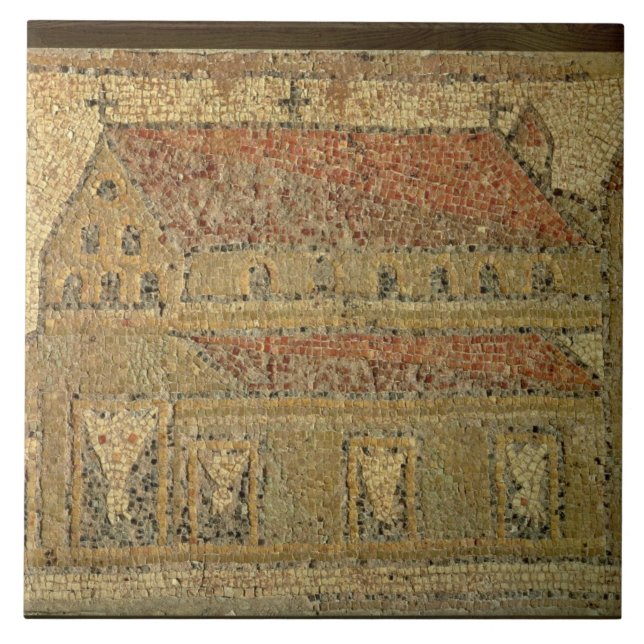 Christliche Basilika, Mosaikplasterung, römischer Fliese (Vorderseite)
