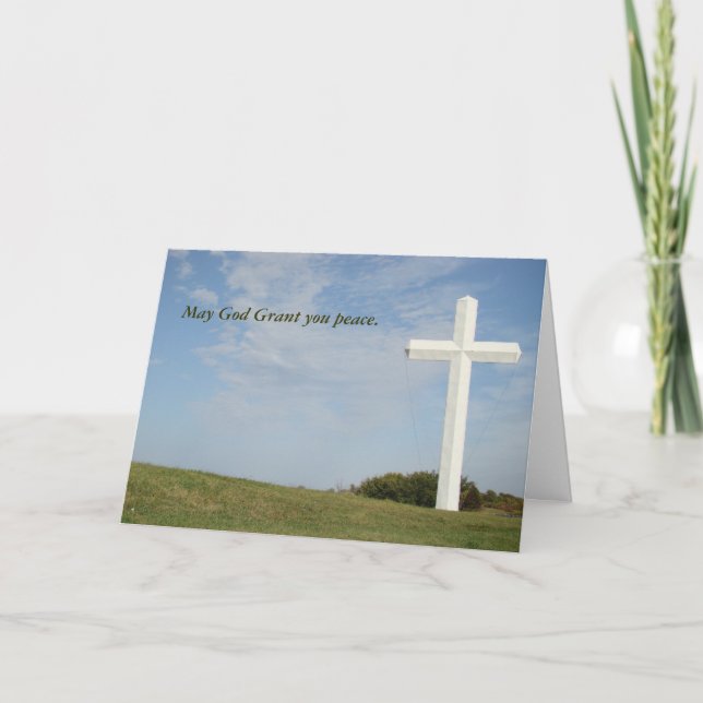 Christliche Beileid-Karte, benutzerdefinierbar Karte (Vorderseite)